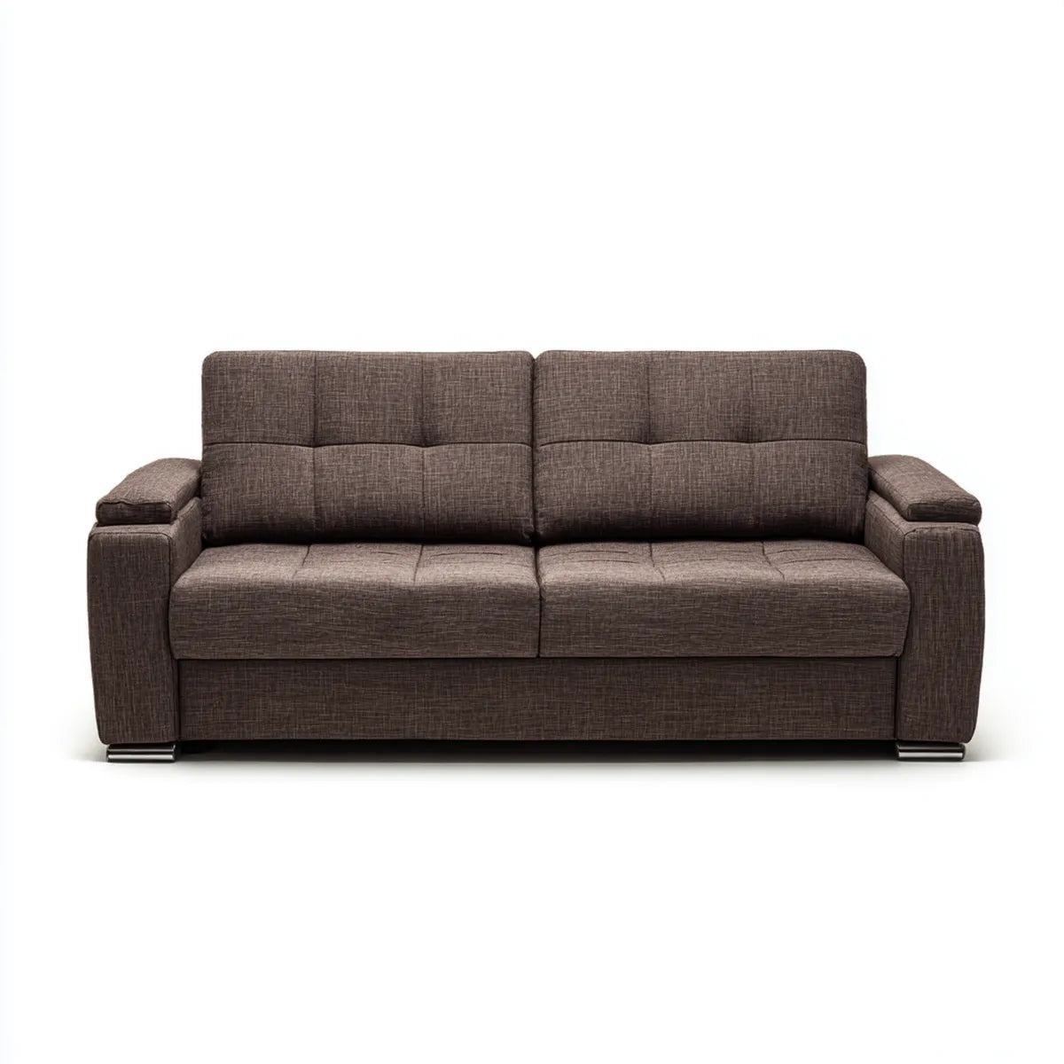 2-Sitzer Sofa Braun 170 x 90 x 95 cm Polyester Rechteckig