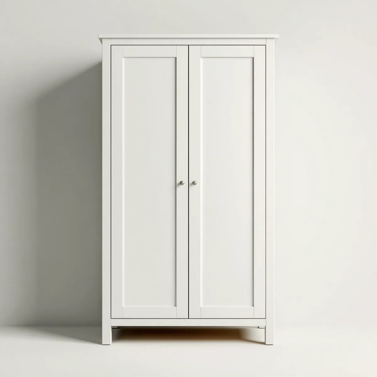 Kleiderschrank 2 Türen Weiß 80 x 50 x 180 cm MDF Rechteckig