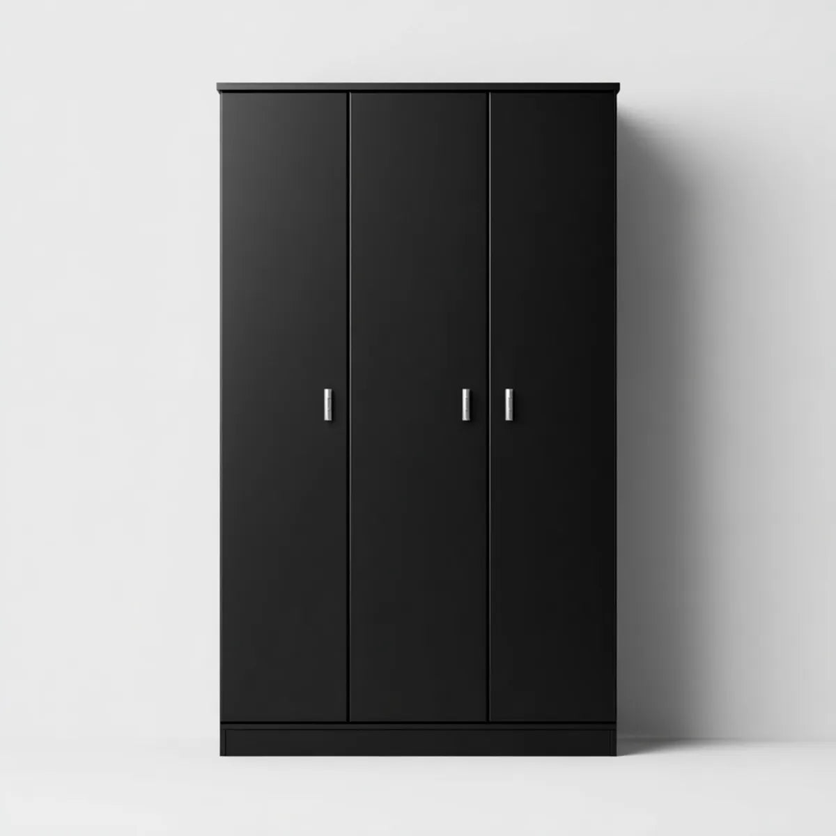 Drehtürenschrank Schwarz 120 x 52 x 200 cm aus melaminharzbeschichteter Spanplatte rechteckig
