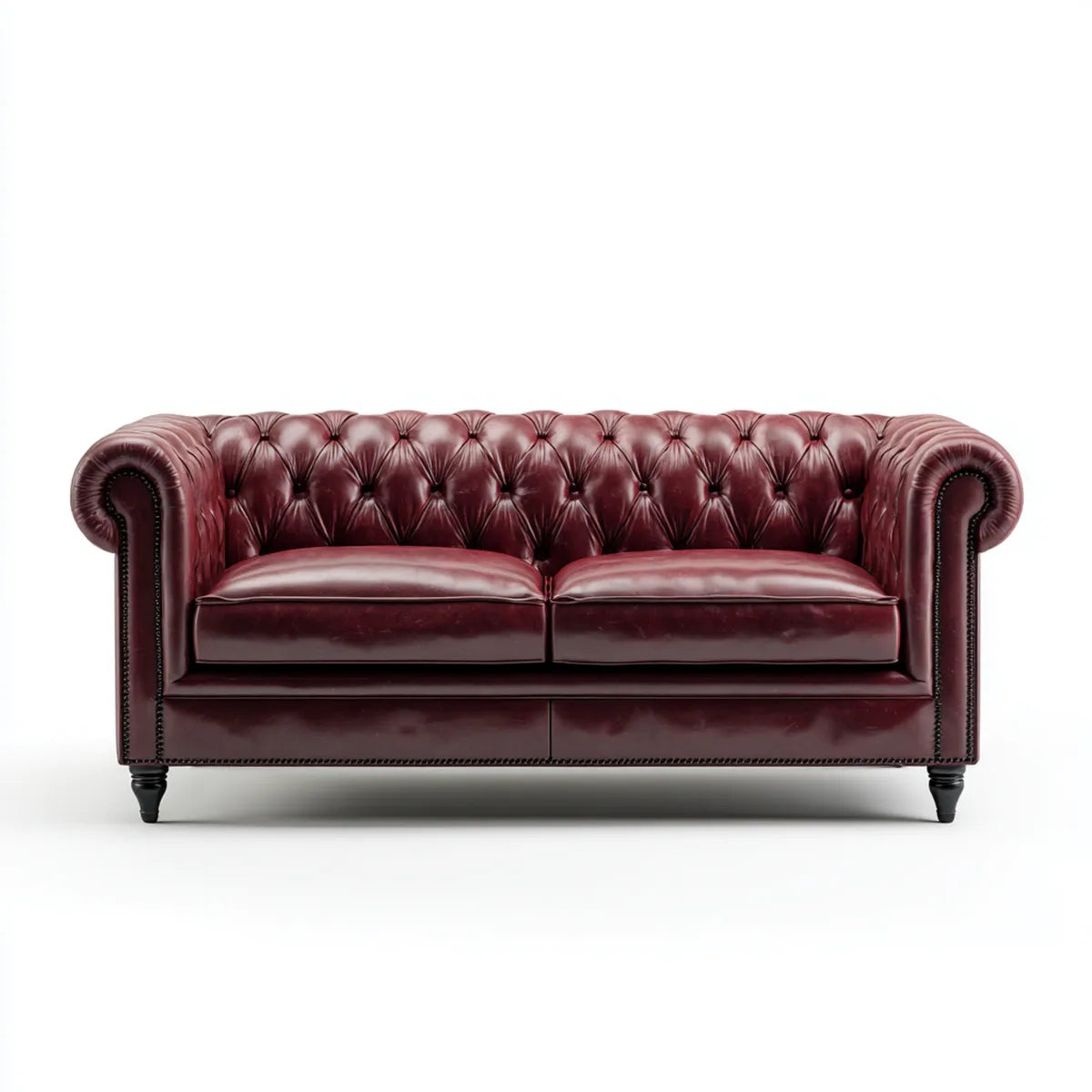 2-Sitzer Sofa Bordeaux 180 x 85 x 75 cm PU-Kunstleder Rechteckig