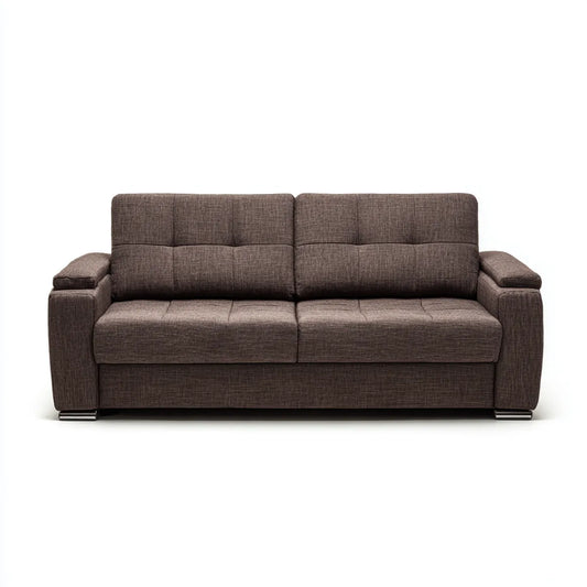 2-Sitzer Sofa Braun 170 x 90 x 95 cm Polyester Rechteckig