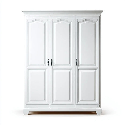 Drehtürenschrank Weiß 3 Türen MDF rechteckig 180 x 60 x 210 cm